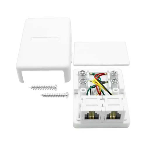 双口电话桌面盒