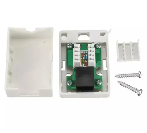 RJ45 Cat5e Single Port UTP  Surface Jack