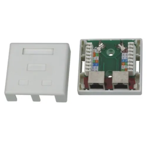 RJ45 Cat5e Dual Port Surface Jack